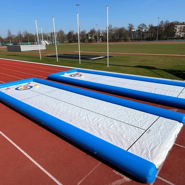 Curlingbaan, Curling XXL huren, Mobiele Opblaasbare Curling Banen verhuur