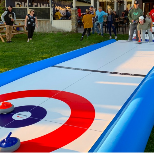 Curlingbaan, Curling XXL huren, Mobiele Opblaasbare Curling Banen verhuur