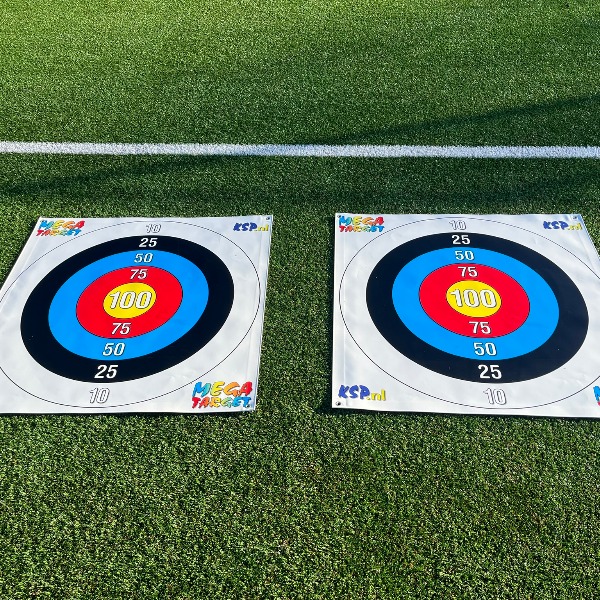 Mega Target met mini frisbees (2 stuks) Mega Target met mini frisbees (2 stuks)